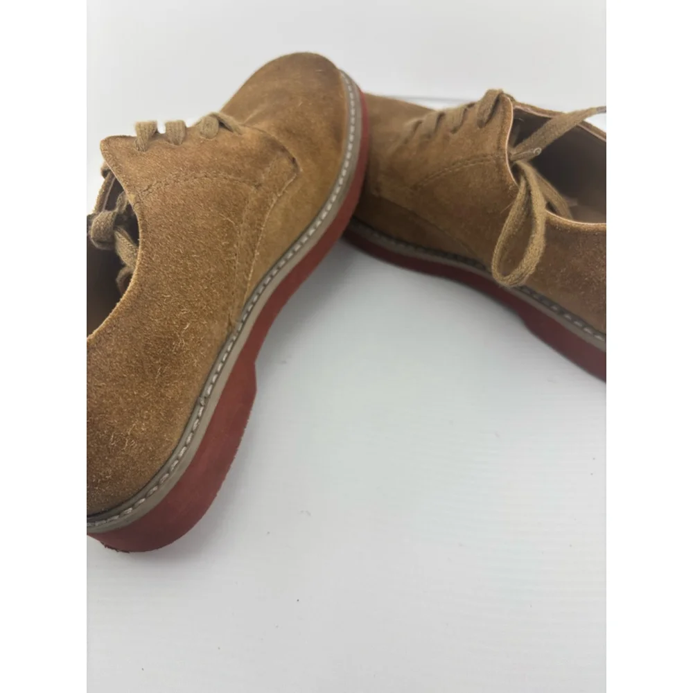 Boys Sperry Suede Oxford Shoes 2.5 (Little Boy) Brown Red
